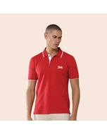 Greys&Blues Jacq Polo T-Shirt-Red with White